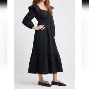 Long Sleeve Ruffle Maxi Dress